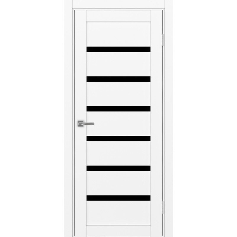 Межкомнатная дверь Турин 507.12, цвет белый снежный, заполнение LACчерный, размер 200*80 см.