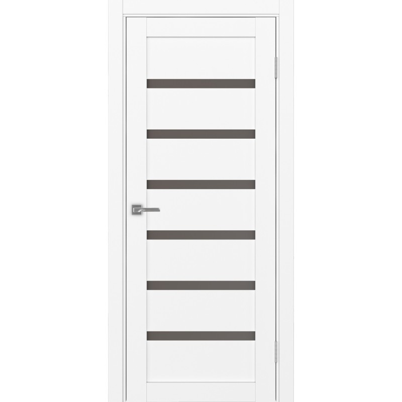 Межкомнатная дверь Турин 507.12, цвет белый снежный, заполнение Бронза матовое, размер 200*80 см.