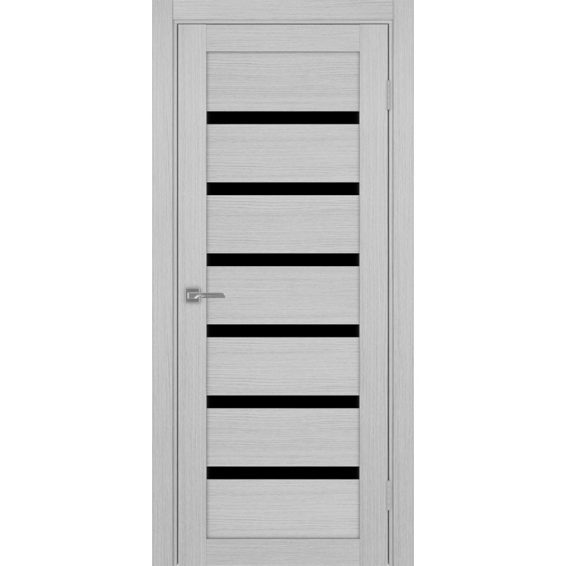 Межкомнатная дверь Турин 507.12, цвет дуб серый FL, заполнение LACчерный, размер 200*80 см.