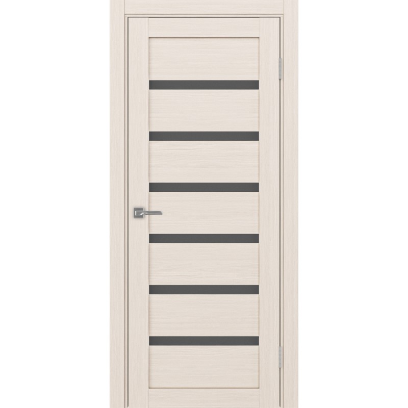 Межкомнатная дверь Турин 507.12, цвет ясень перламутровый, заполнение Графит матовое, размер 200*80 см.