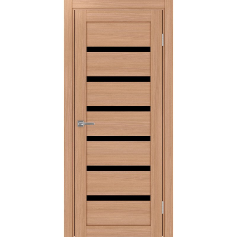 Межкомнатная дверь Турин 507.12, цвет ясень тёмный, заполнение LACчерный, размер 200*80 см.