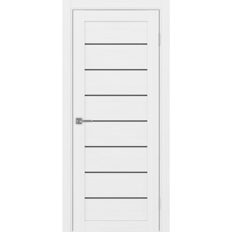 Межкомнатная дверь Турин 508.12, цвет белый лёд, заполнение Графит матовое, размер 200*80 см.