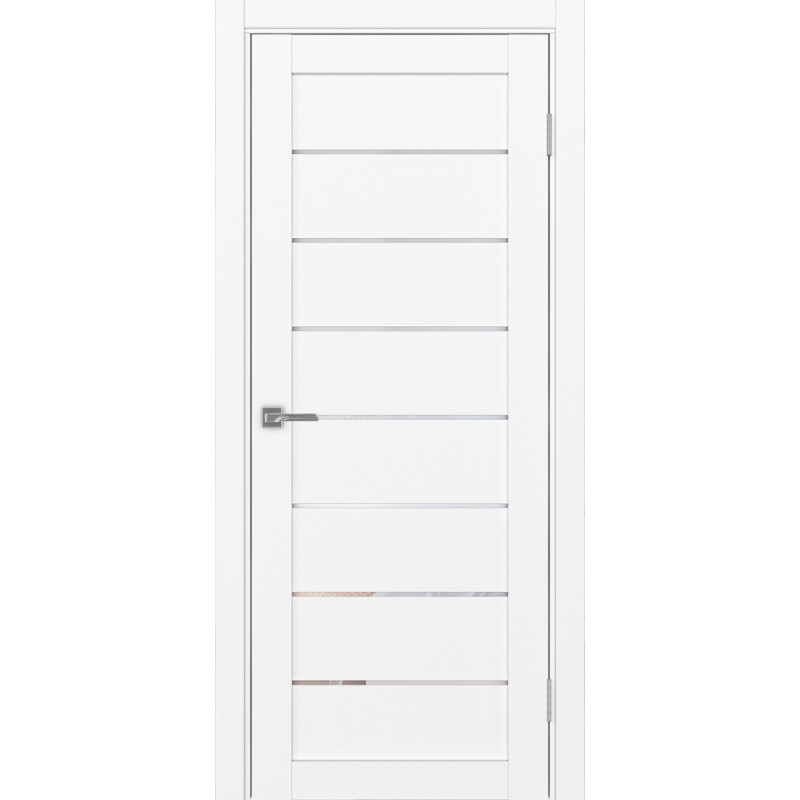 Межкомнатная дверь Турин 508.12, цвет белый снежный, заполнение Прозрачное, размер 200*80 см.