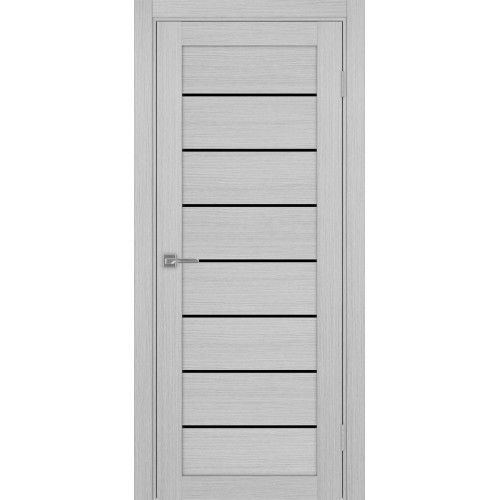 Турин 508.12, цвет Дуб Серый FL стекло LACчерный, размер 80*200 см.