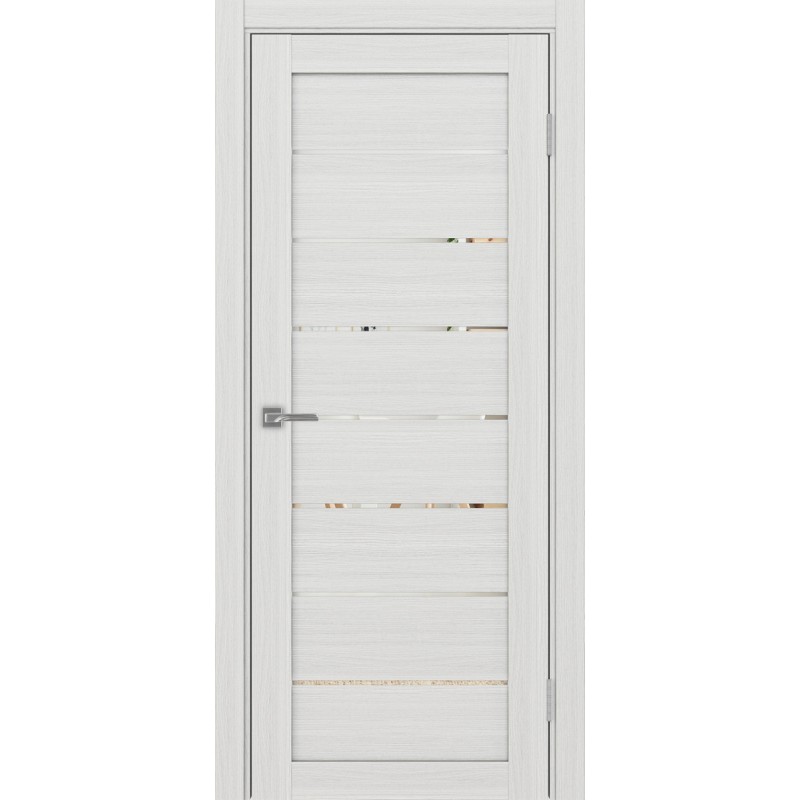 Межкомнатная дверь Турин 508.12, цвет Ясень серебристый Зеркало, размер 80*200 см.