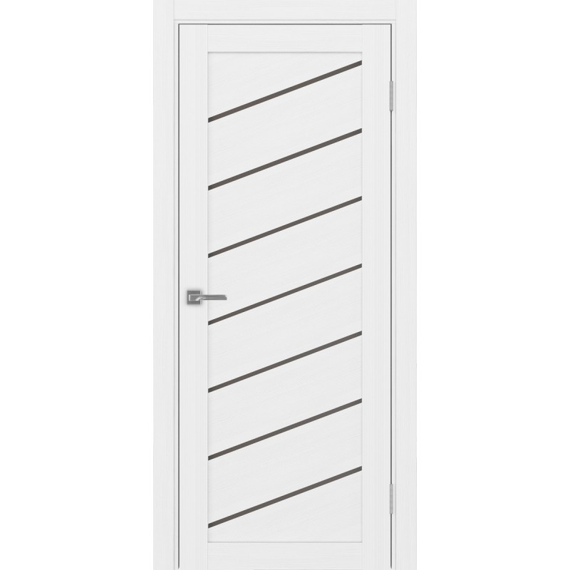 Межкомнатная дверь Турин 508У.112, цвет белый лёд, заполнение Бронза матовое, размер 200*80 см.