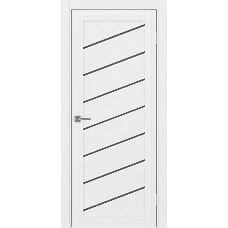 Межкомнатная дверь Турин 508У.112, цвет белый лёд, заполнение Графит матовое, размер 200*80 см.