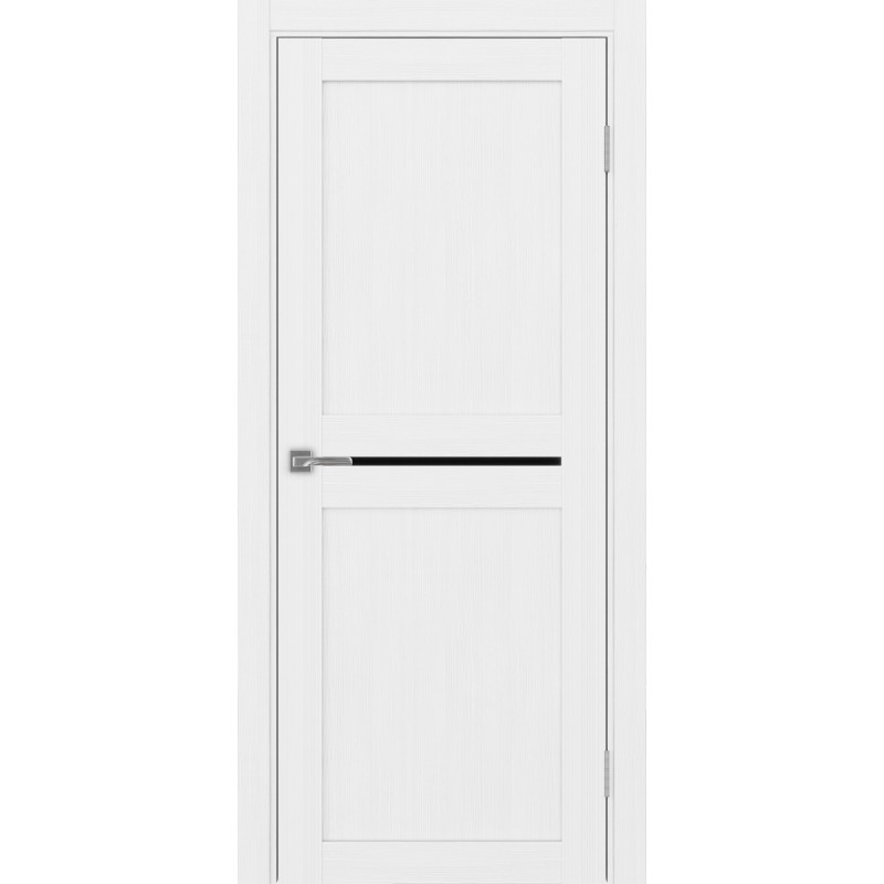 Межкомнатная дверь Турин 520.121, цвет белый лёд, заполнение LACчерный, размер 200*80 см.