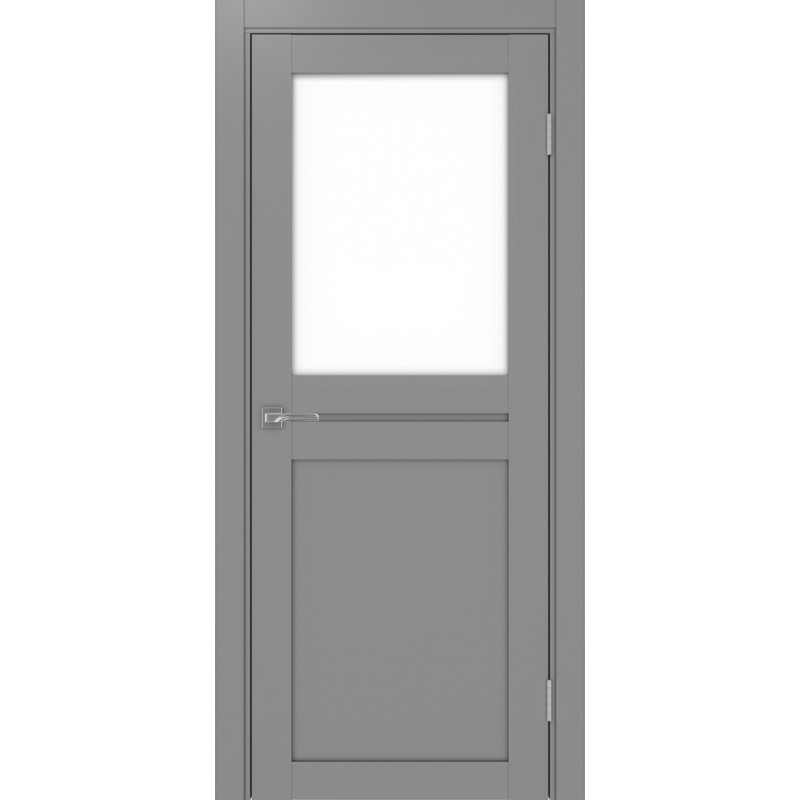 Межкомнатная дверь Турин 520.211, цвет серый, заполнение LACбелый, размер 200*80 см.