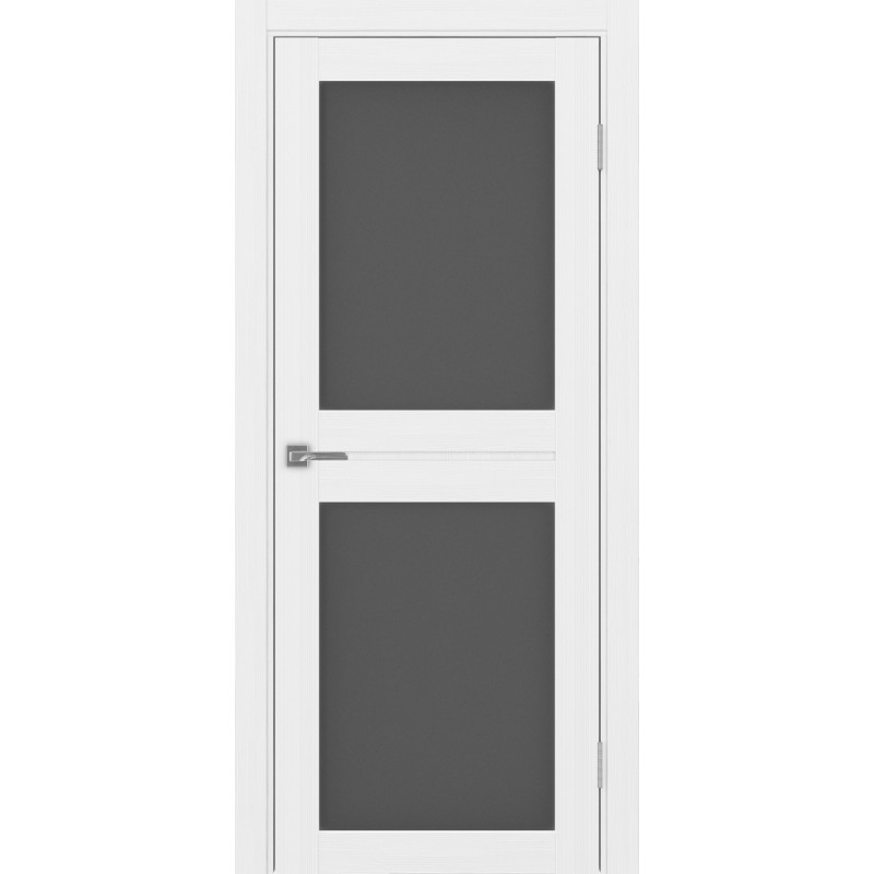 Межкомнатная дверь Турин 520.212, цвет белый лёд, заполнение Графит матовое, размер 200*80 см.