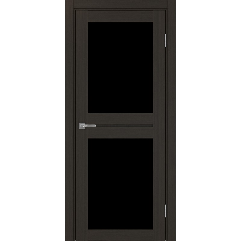 Межкомнатная дверь Турин 520.212, цвет венге FL, заполнение LACчерный, размер 200*80 см.