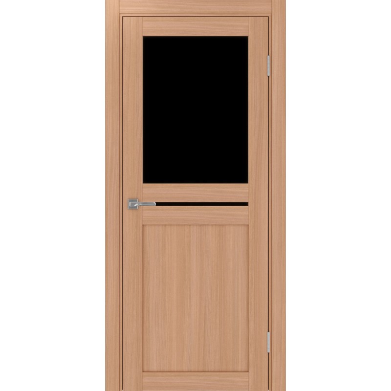 Межкомнатная дверь Турин 520.221, цвет ясень тёмный, заполнение LACчерный, размер 200*80 см.