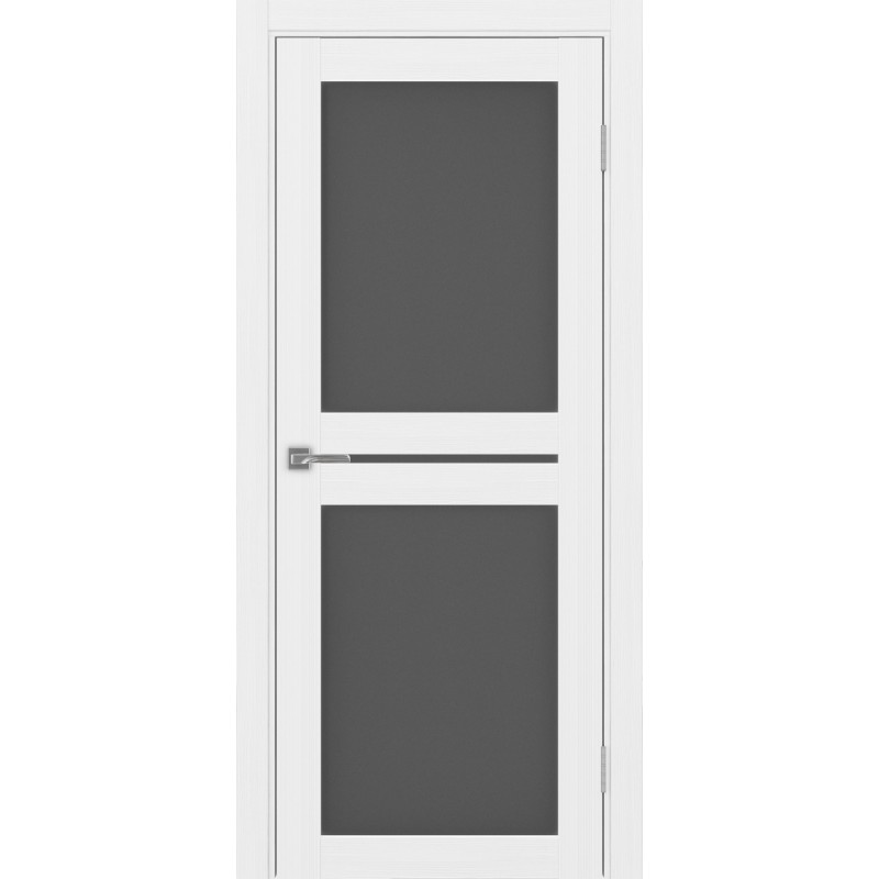 Межкомнатная дверь Турин 520.222, цвет белый лёд, заполнение Графит матовое, размер 200*80 см.