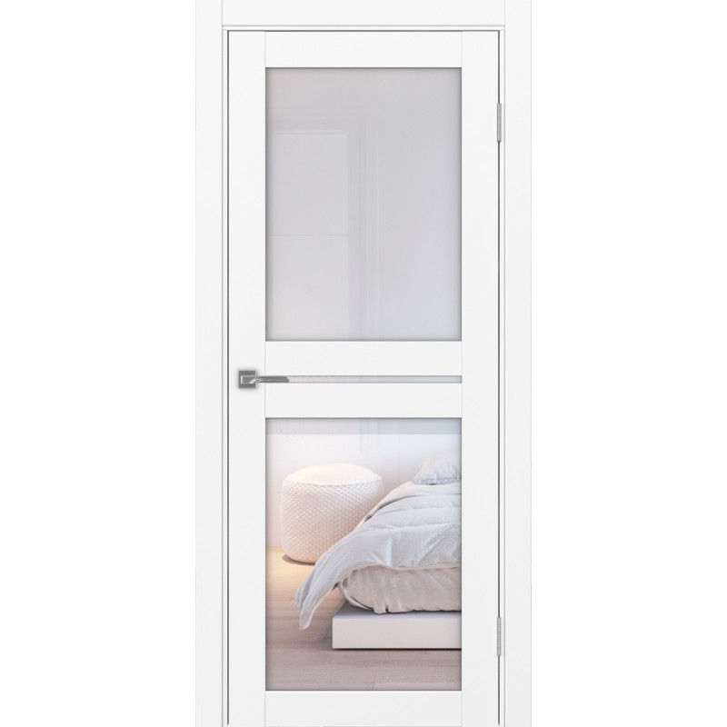 Межкомнатная дверь Турин 520.222, цвет белый снежный, заполнение Мору, размер 200*80 см.