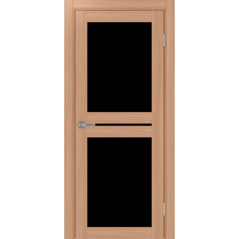 Межкомнатная дверь Турин 520.222, цвет ясень тёмный, заполнение LACчерный, размер 200*80 см.