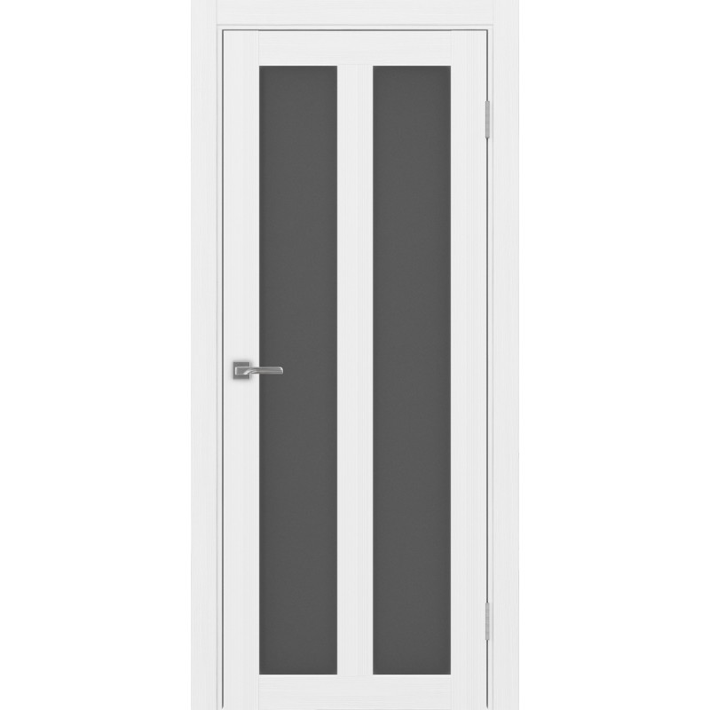 Межкомнатная дверь Турин 521.22, цвет белый лёд, заполнение Графит матовое, размер 200*80 см.