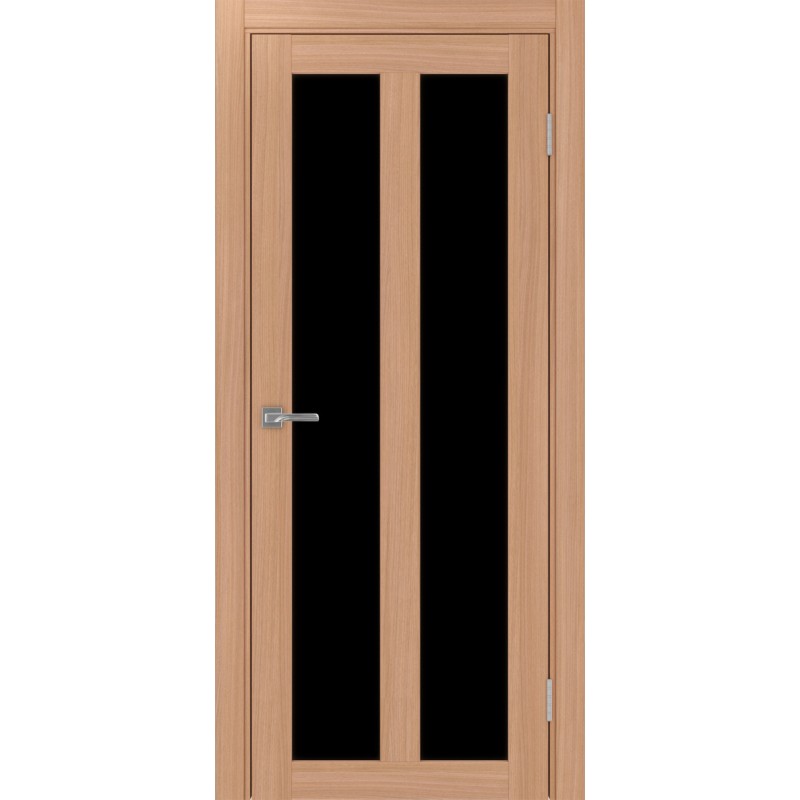 Межкомнатная дверь Турин 521.22, цвет ясень тёмный, заполнение LACчерный, размер 200*80 см.