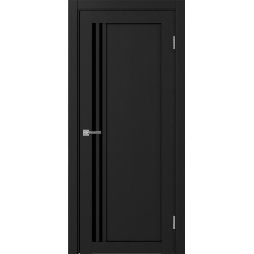 Турин 556.21, цвет Антрацит стекло LACчерный, размер 80*200 см.