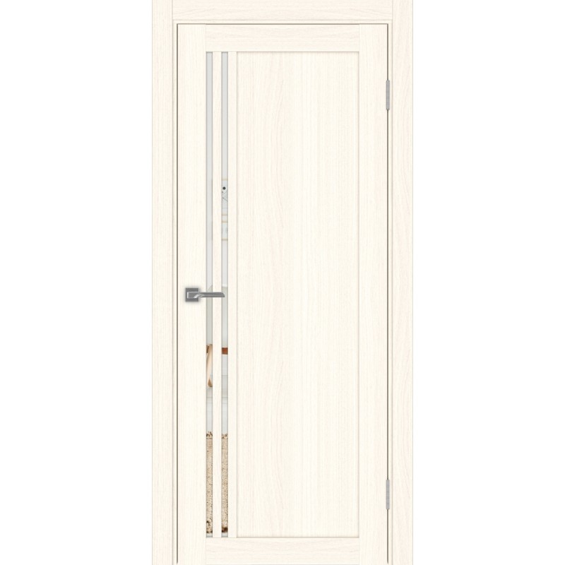 Межкомнатная дверь Турин 556.21, цвет ясень светлый, заполнение Зеркало/Зеркало, размер 200*80 см.