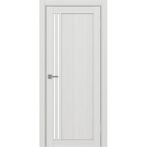 Турин 556.21, цвет Ясень серебристый стекло LACбелый, размер 80*200 см.