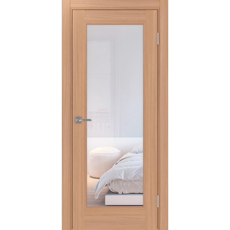 Межкомнатная дверь Турин Neo 501.2, цвет ясень тёмный, заполнение Прозрачное, размер 200*80 см.