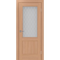 Турин Neo 502.21, цвет ясень тёмный Кристалл бесцветное, размер 80*200 см.