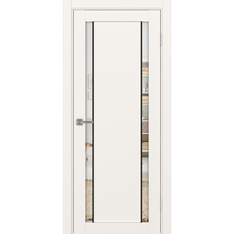 Межкомнатная дверь Турин 522.212 АПП молдинг SB, цвет, бежевый, заполнение Зеркало/Зеркало, размер 200*80 см.