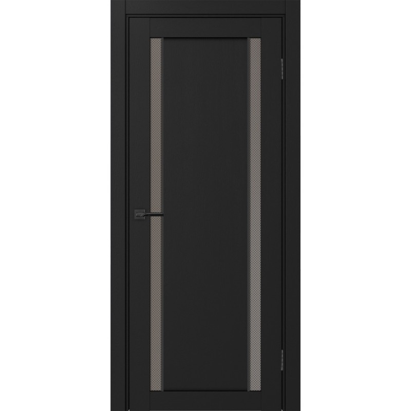 Межкомнатная дверь Турин 522АПС.212, цвет Антрацит молдинг алюм.чёрн стекло Пунта бронзовое, размер 80*200 см.