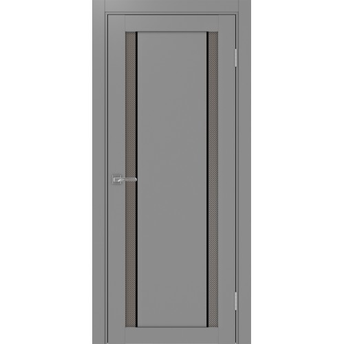 Турин 522АПС.212, цвет Серый молдинг алюм.чёрн стекло Пунта бронзовое, размер 80*200 см.