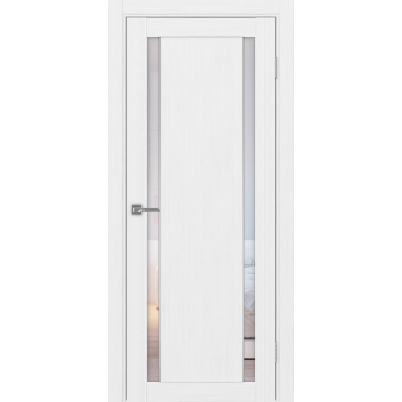 Межкомнатная дверь Турин 522.212 АПС молдинг SC, цвет белый лёд, заполнение Прозрачное, размер 200*80 см.