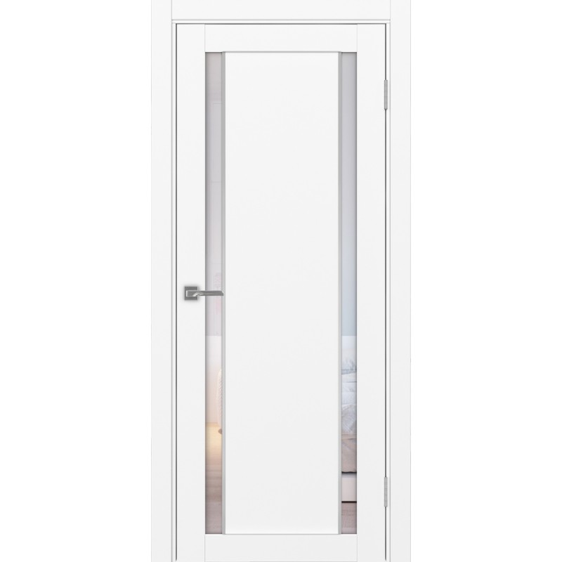 Межкомнатная дверь Турин 522.212 АПС молдинг SC, цвет белый снежный, заполнение Прозрачное, размер 200*80 см.