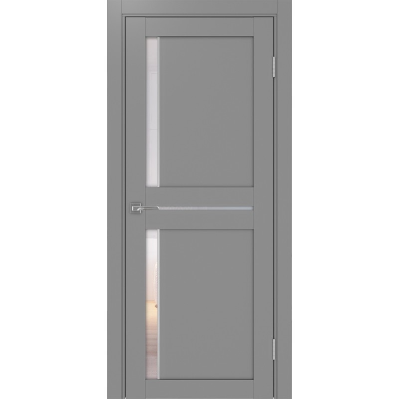 Межкомнатная дверь Турин 523.221 АПС молдинг SC, цвет серый, заполнение Прозрачное, размер 200*80 см.
