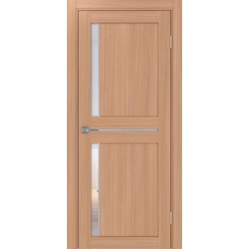 Межкомнатная дверь Турин 523.221 АПС молдинг SC, цвет ясень тёмный, заполнение Прозрачное, размер 200*80 см.