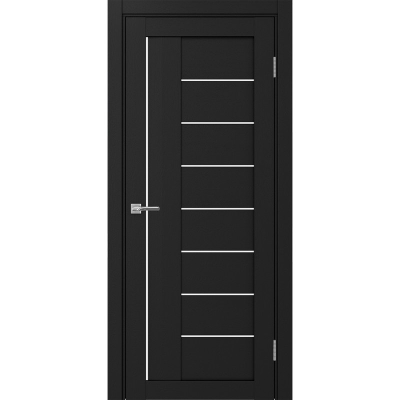 Межкомнатная дверь Турин 524.21, цвет Антрацит стекло LACбелый, размер 80*200 см.