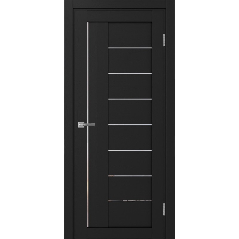 Межкомнатная дверь Турин 524.21, цвет Антрацит стекло Прозрачное, размер 80*200 см.