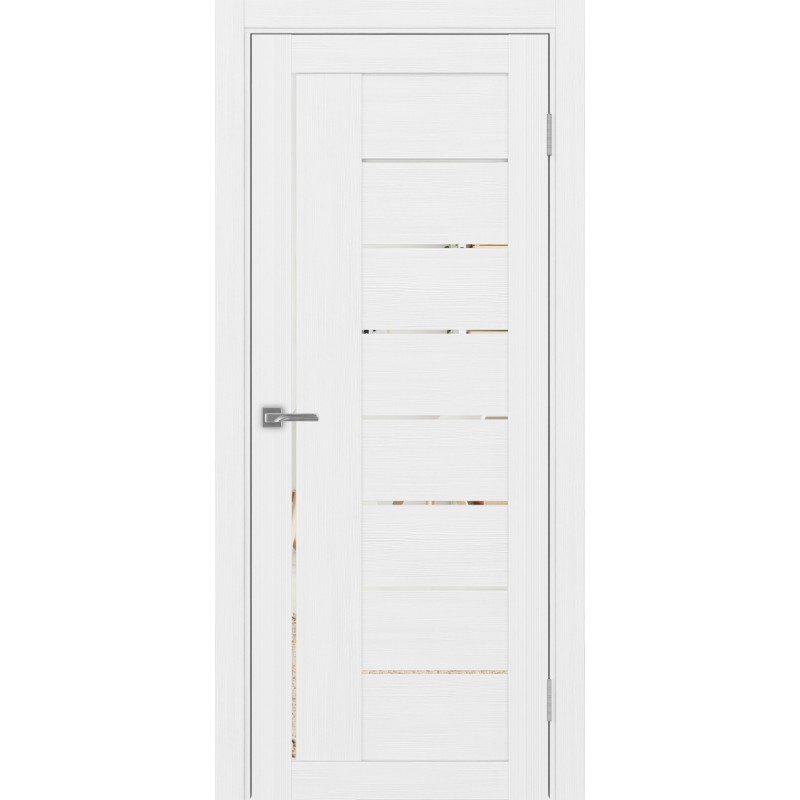 Межкомнатная дверь Турин 524.21, цвет белый лёд, заполнение Зеркало, размер 200*80 см.