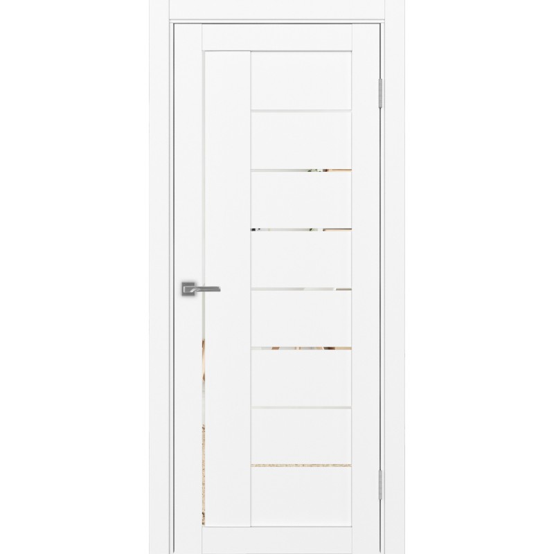 Межкомнатная дверь Турин 524.21, цвет белый снежный, заполнение Зеркало, размер 200*80 см.