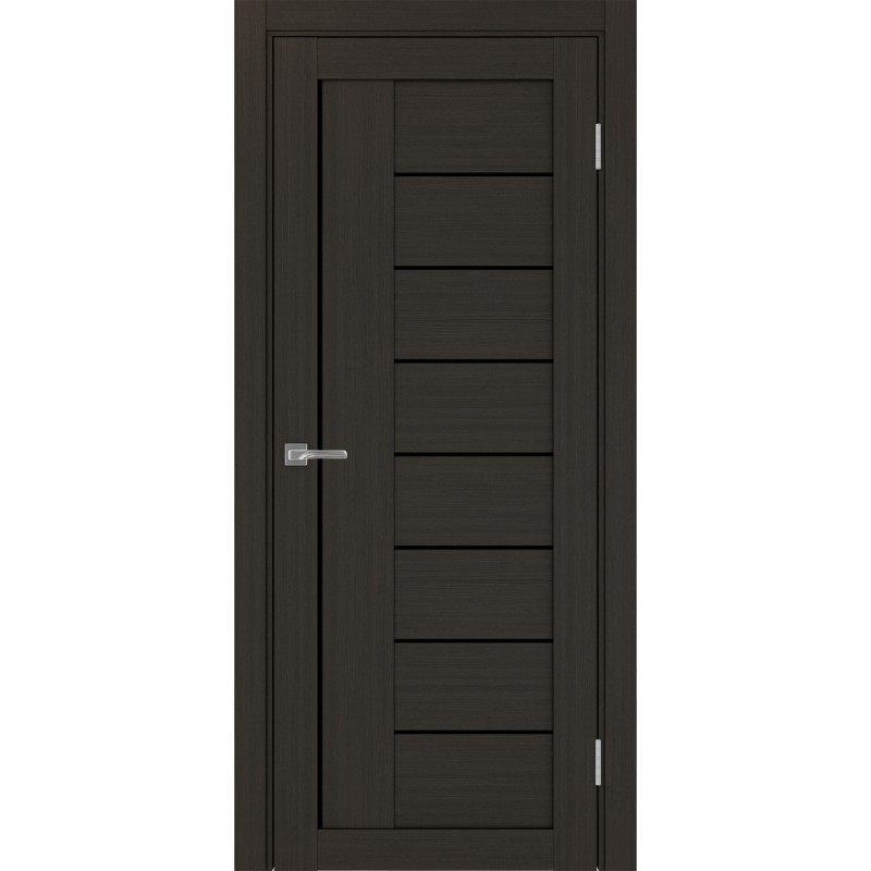 Межкомнатная дверь Турин 524.21, цвет венге FL, заполнение LACчерный, размер 200*80 см.