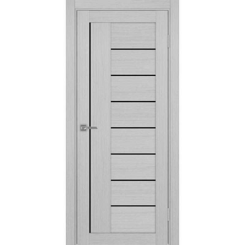 Межкомнатная дверь Турин 524.21, цвет дуб серый FL, заполнение LACчерный, размер 200*80 см.
