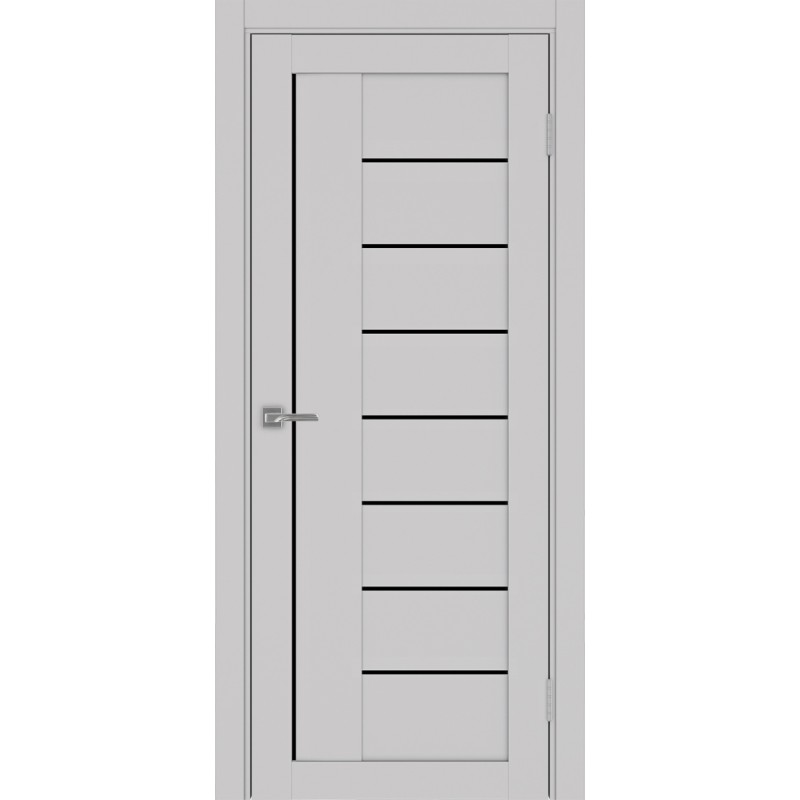 Межкомнатная дверь Турин 524.21, цвет пепельный, заполнение LACчерный, размер 200*80 см.