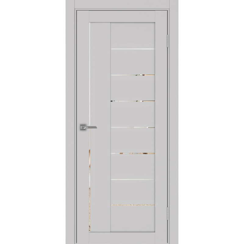 Межкомнатная дверь Турин 524.21, цвет пепельный, заполнение Зеркало, размер 200*80 см.