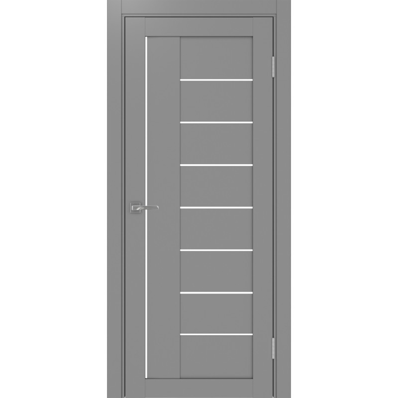Межкомнатная дверь Турин 524.21, цвет серый, заполнение LACбелый, размер 200*80 см.