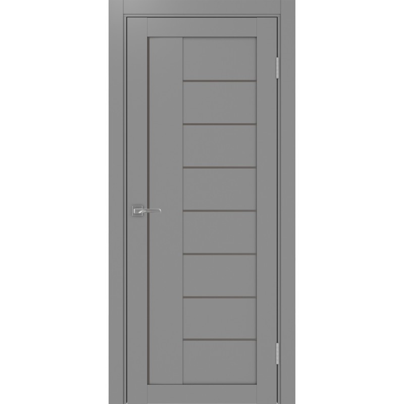 Межкомнатная дверь Турин 524.21, цвет серый, заполнение Бронза матовое, размер 200*80 см.