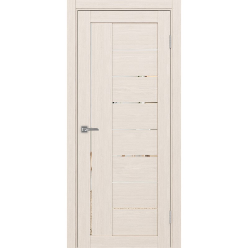 Межкомнатная дверь Турин 524.21, цвет ясень перламутровый, заполнение Зеркало, размер 200*80 см.