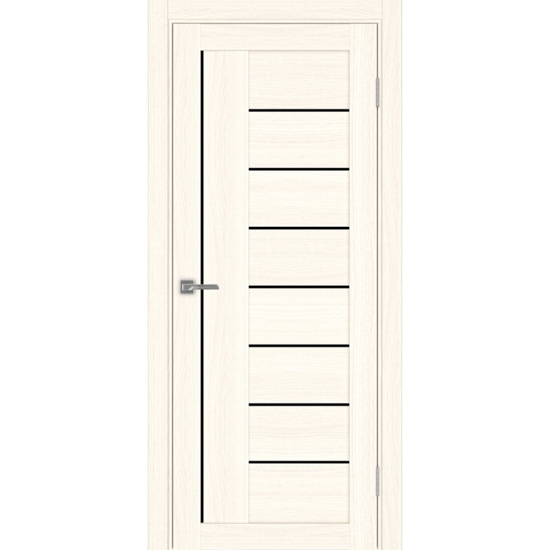 Межкомнатная дверь Турин 524.21, цвет ясень светлый, заполнение LACчерный, размер 200*80 см.