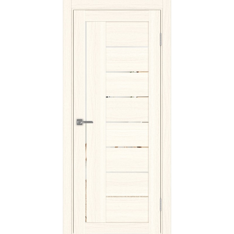 Межкомнатная дверь Турин 524.21, цвет ясень светлый, заполнение Зеркало, размер 200*80 см.