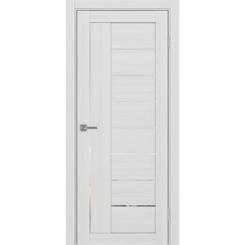 Межкомнатная дверь Турин 524.21, цвет ясень серебристый, заполнение Прозрачное, размер 200*80 см.