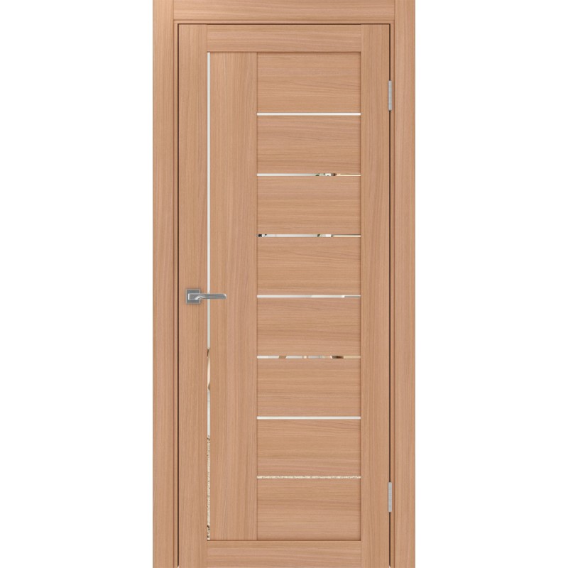 Межкомнатная дверь Турин 524.21, цвет ясень тёмный, заполнение Зеркало, размер 200*80 см.