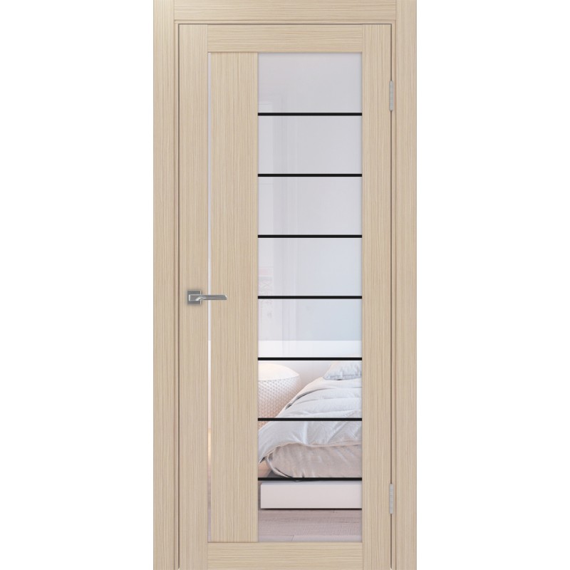 Межкомнатная дверь Турин 524.22 АСС молдинг SB, цвет дуб беленый FL, заполнение Прозрачное, размер 200*80 см.