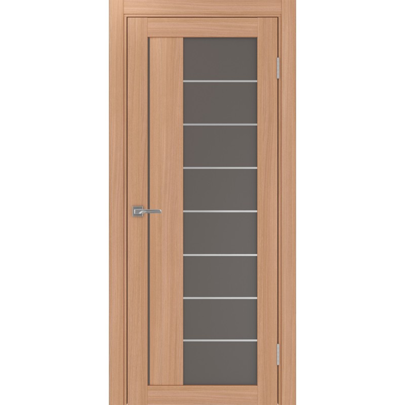 Межкомнатная дверь Турин 524.22 АСС молдинг SC, цвет ясень тёмный, заполнение Бронза матовое, размер 200*80 см.